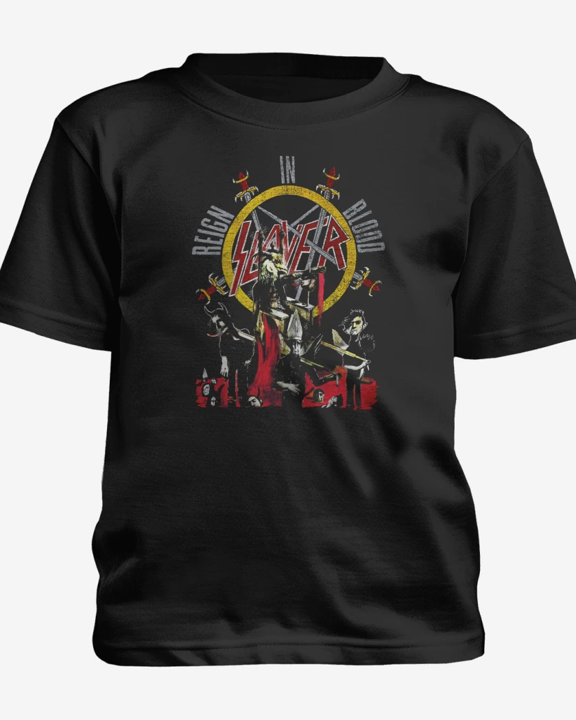 Polera de niño Negro de Slayer Reign In