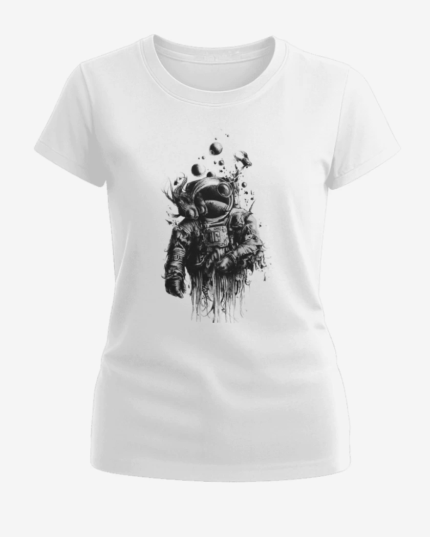 Polera de Mujer Blanco de Astronauta 8