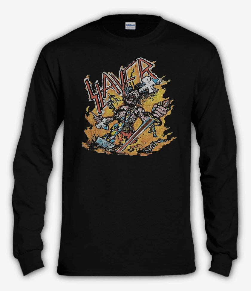 Polera manga larga Negro de Slayer Vintage 