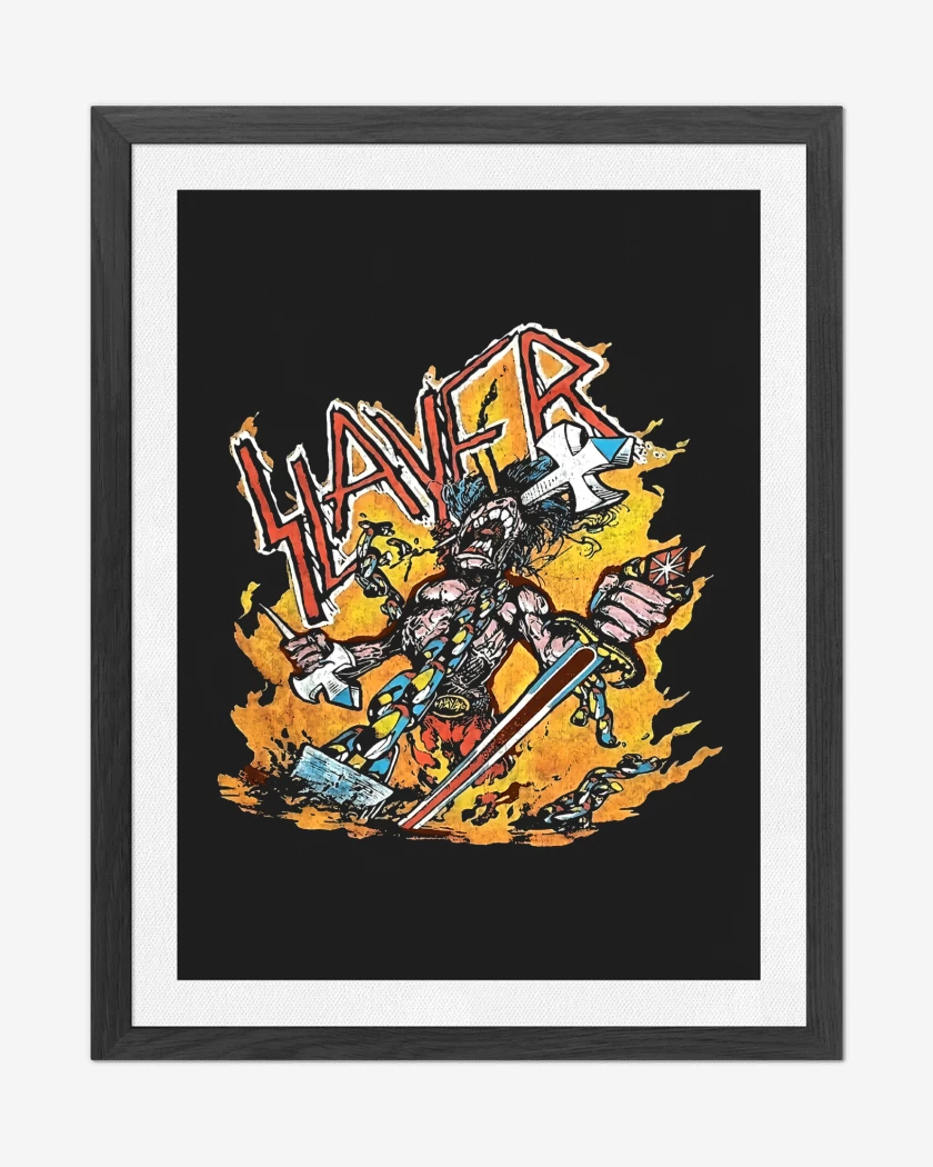 Cuadro decorativo Negro de Slayer Vintage 
