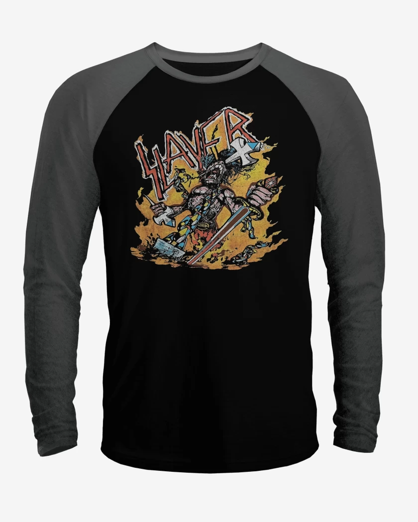 Polera Raglan Slayer Vintage 