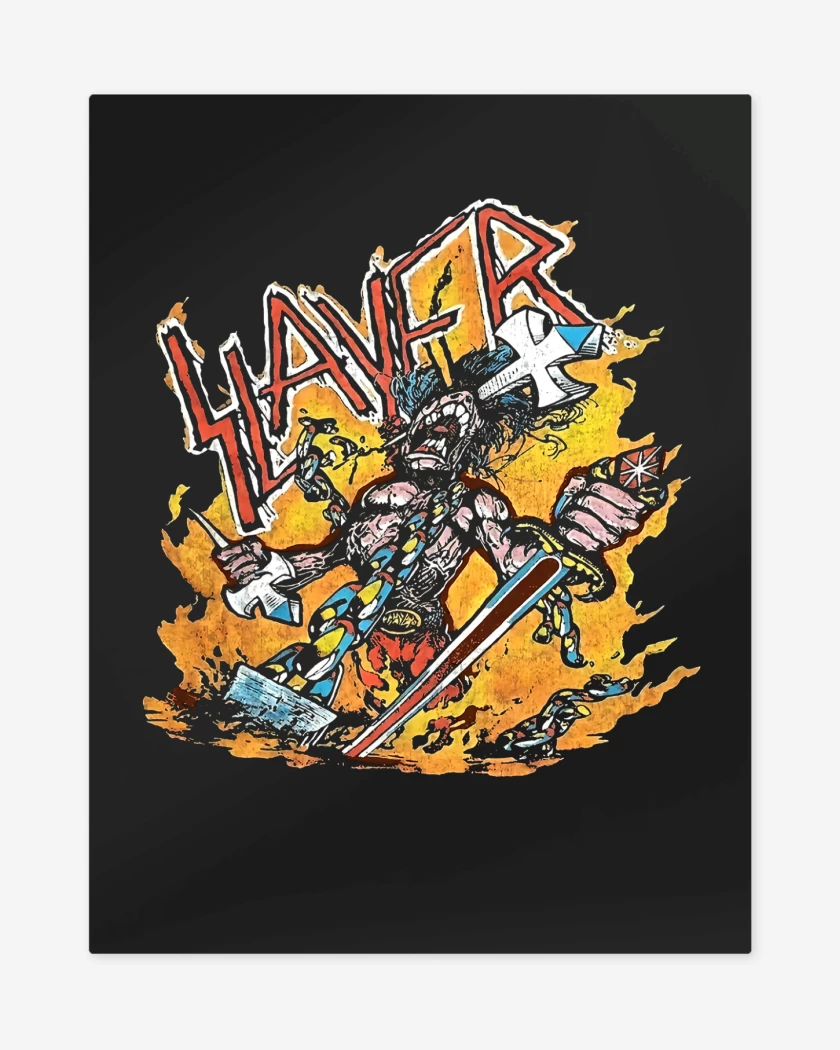 Print metalico Negro de Slayer Vintage 