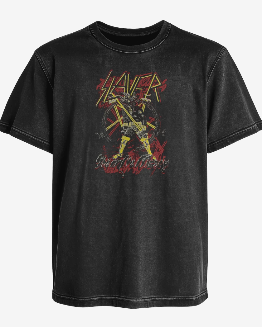 Polera desgastada Negro de Slayer Show 