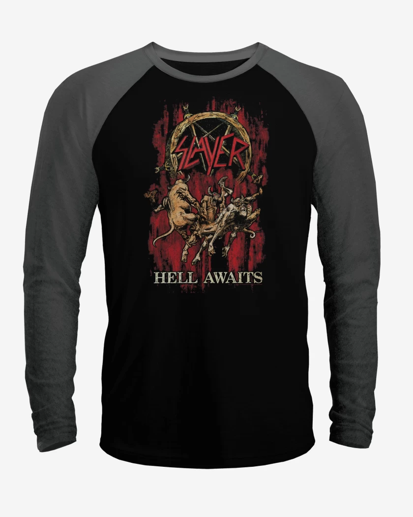 Polera Raglan Slayer Hell Awaits 