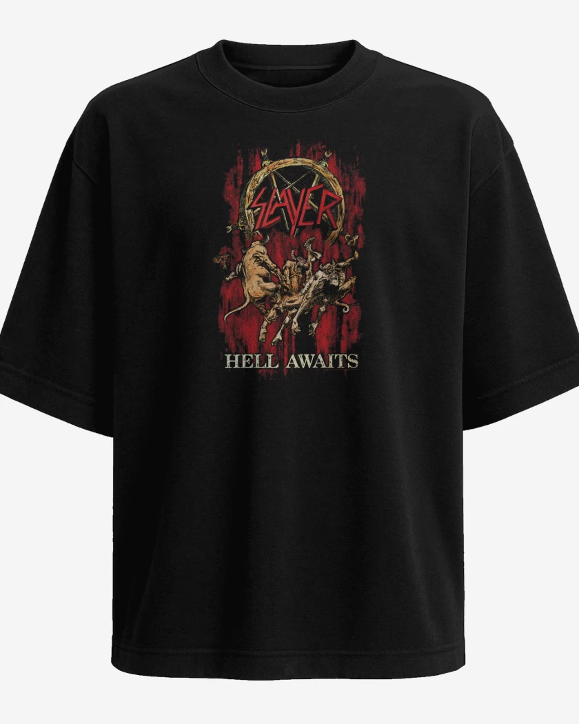 Polera Oversize Slayer Hell Awaits 
