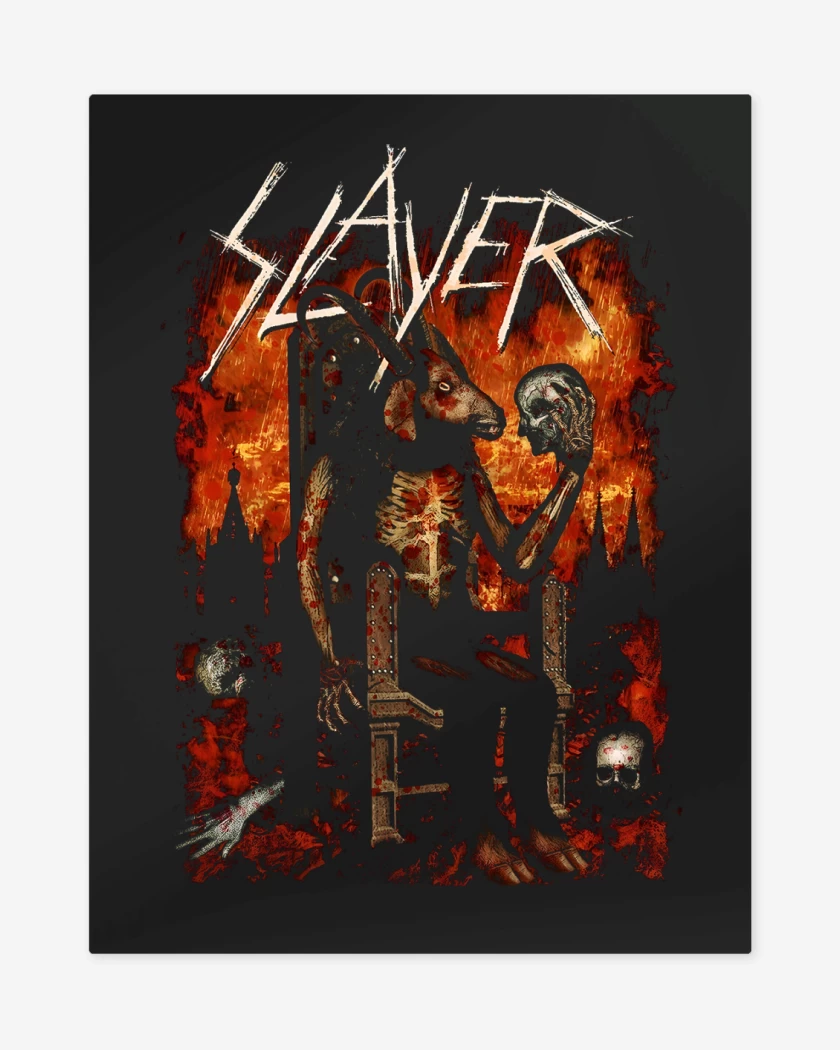 Print metalico Negro de Slayer Reign in Blood II