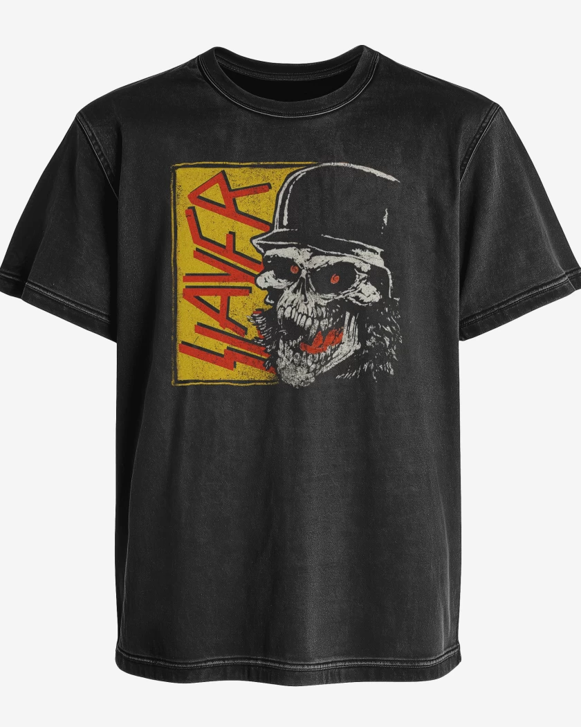 Polera desgastada Negro de Slayers 80s