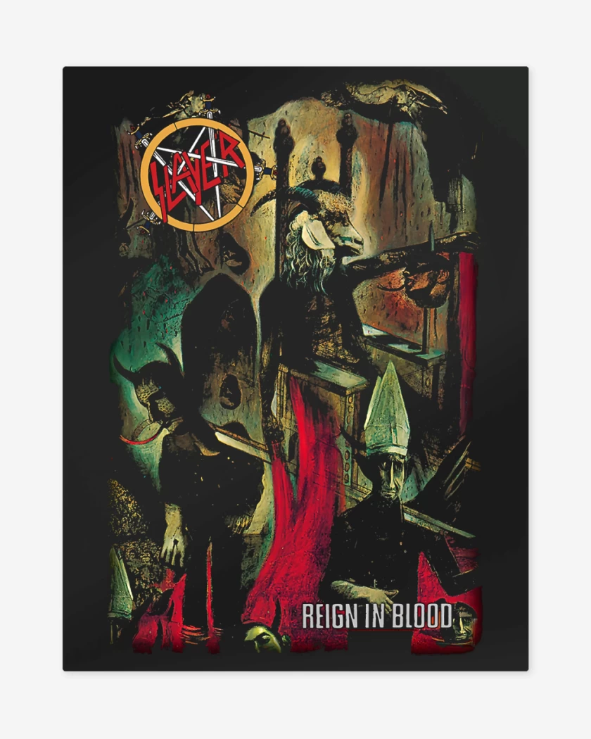 Print metalico Negro de Slayer Reign In Blood