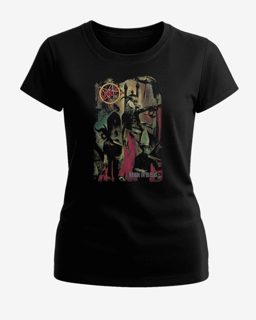 Polera de Mujer Negro de Slayer Reign In Blood