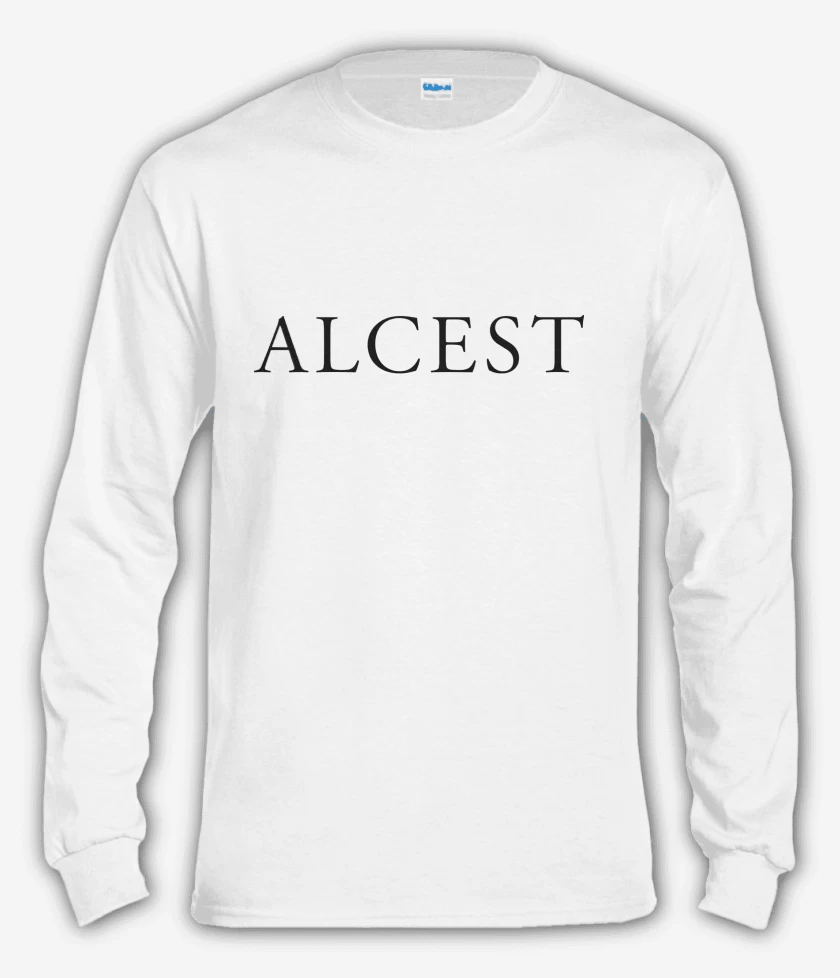 Polera manga larga Blanco de Alcest Logo I N