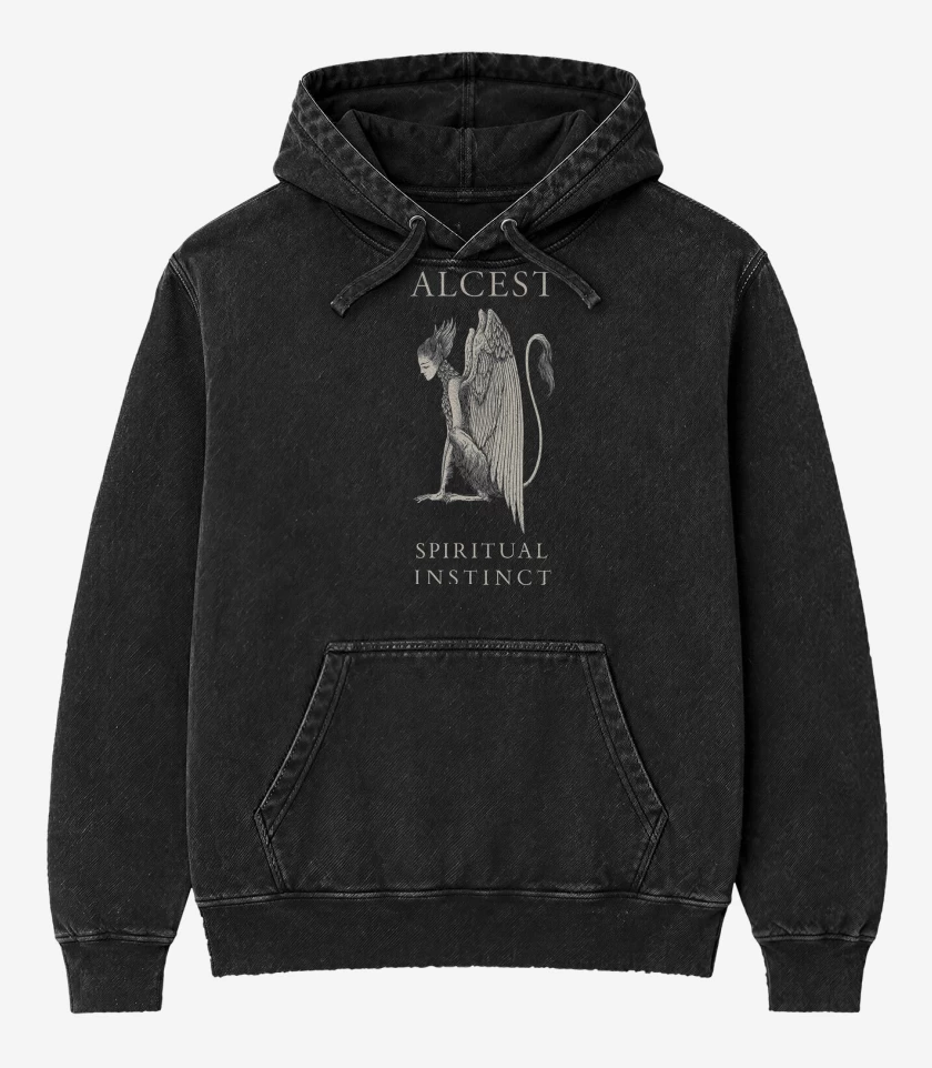 Poleron Canguro Acid Wash Negro de Alcest Spiritual Instinct