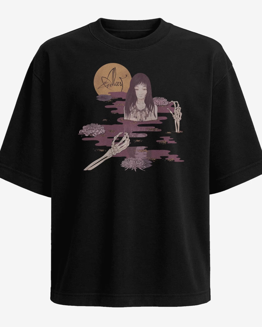 Polera Oversize Negro de Alcest Kodama