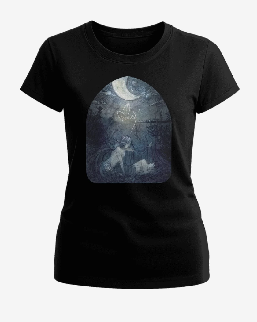 Polera de Mujer Negro de Alcest Ecailles de lune 