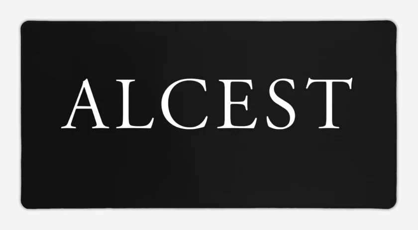 Mouse pad Gamer Negro de Alcest Logo