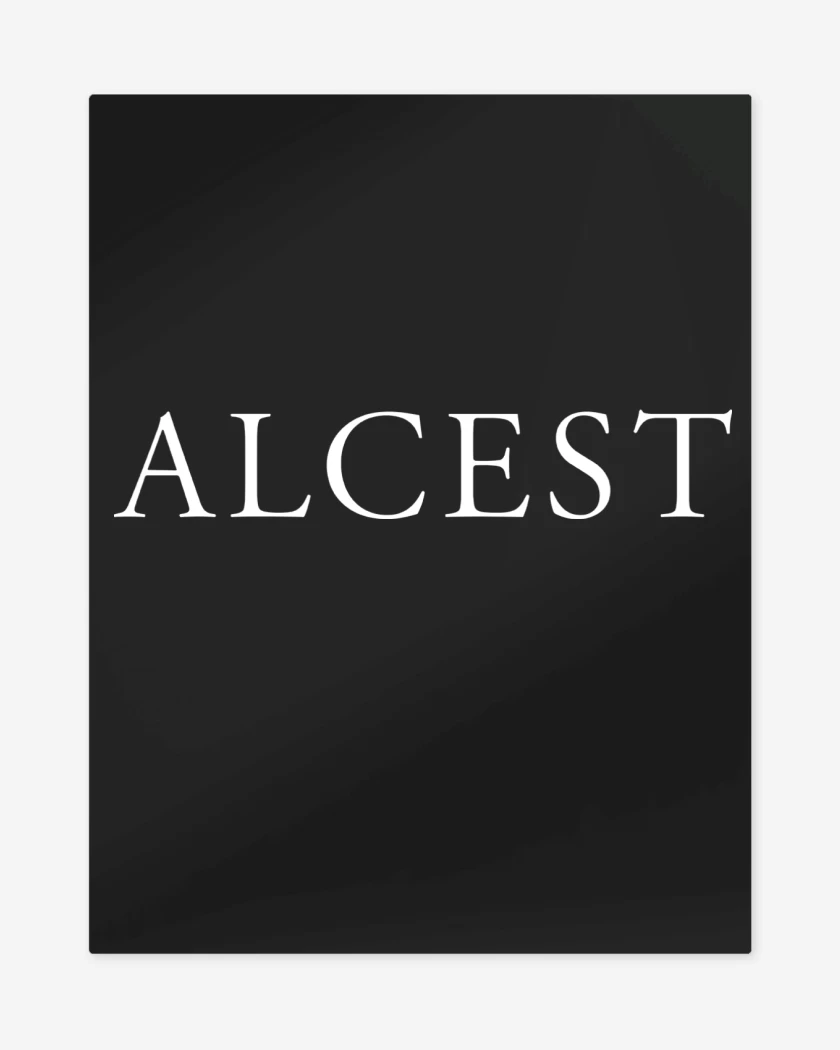 Print metalico Negro de Alcest Logo