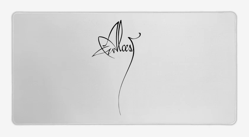Mouse pad Gamer Blanco de Alcest Logo II 