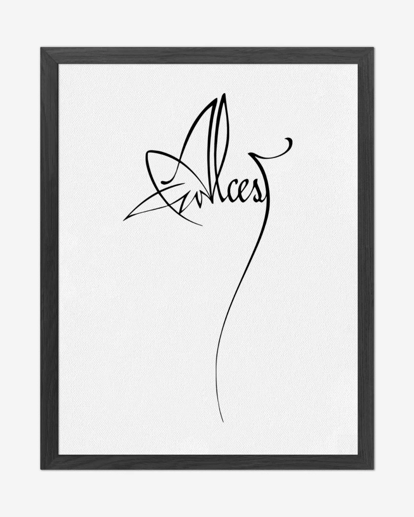 Cuadro decorativo Blanco de Alcest Logo II 