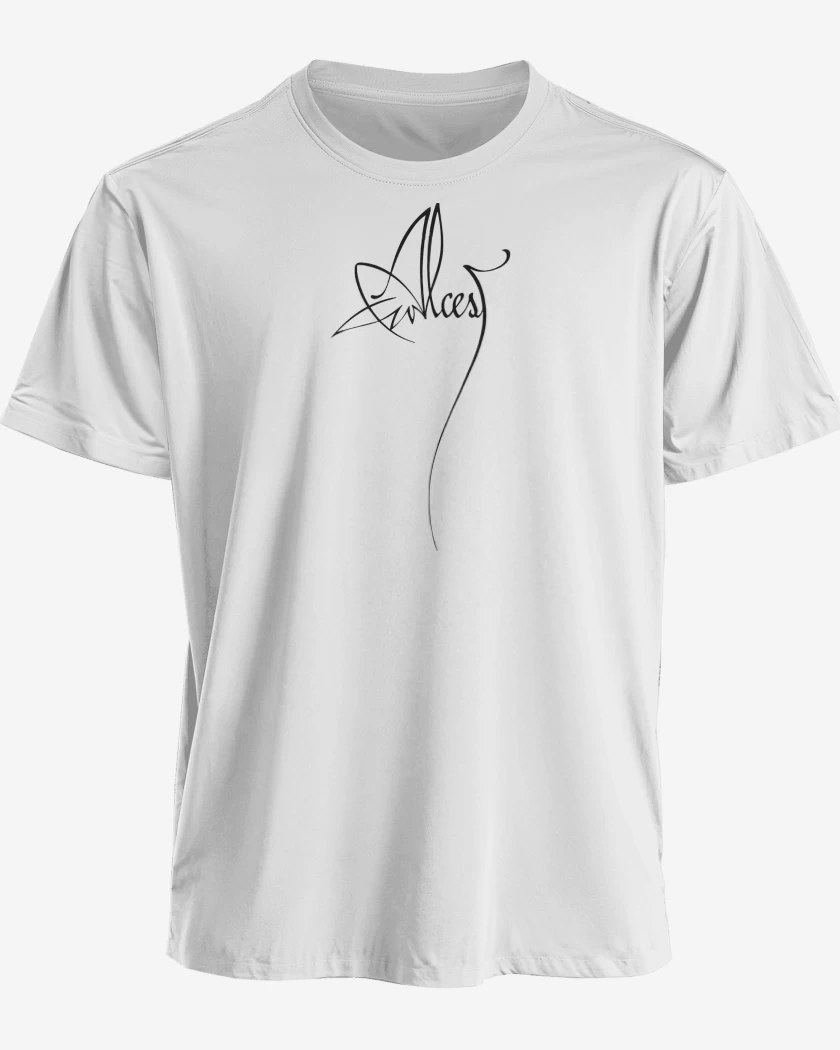 Polera premium Blanco de Alcest Logo II 