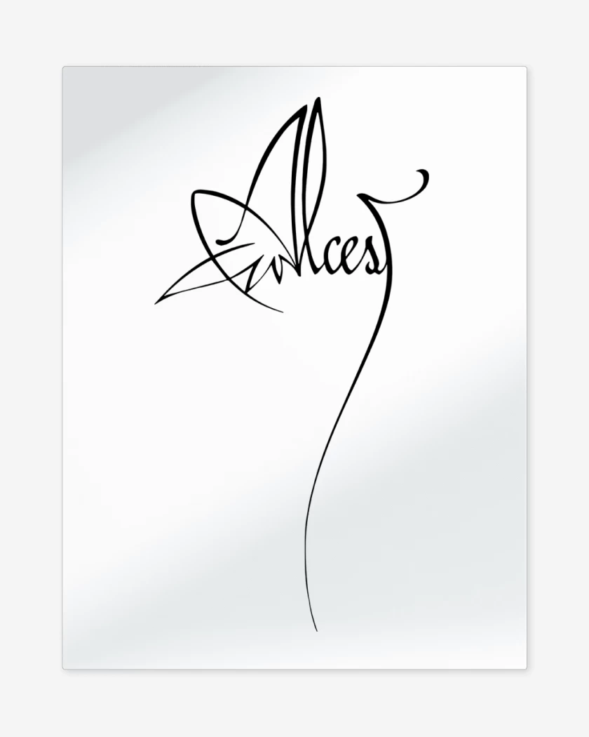 Print metalico Blanco de Alcest Logo II 