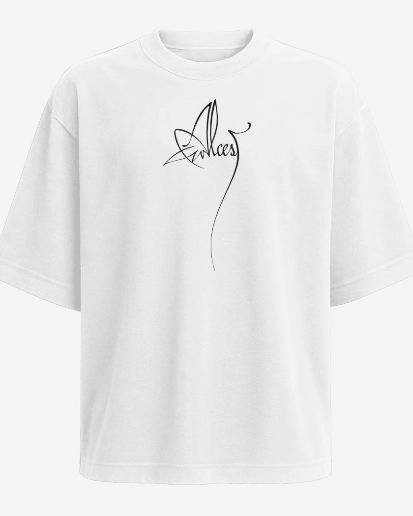 Polera Oversize Blanco de Alcest Logo II 