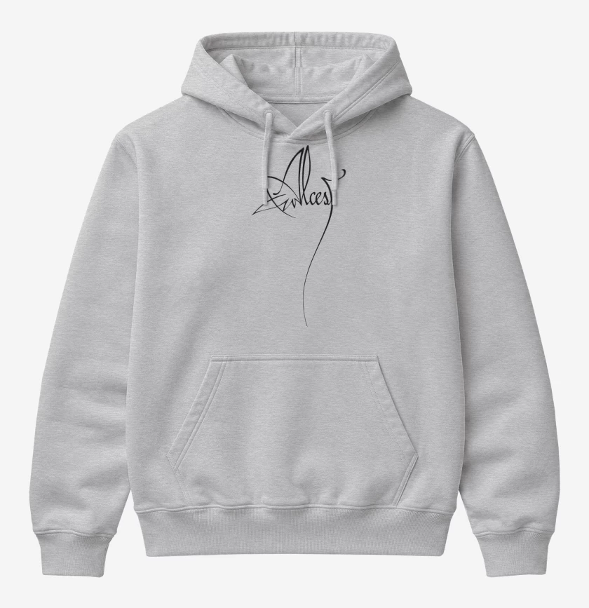 Poleron Canguro básico Gris Melange de Alcest Logo II 