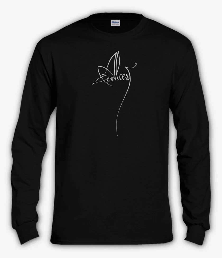 Polera manga larga Negro de Alcest Logo II B