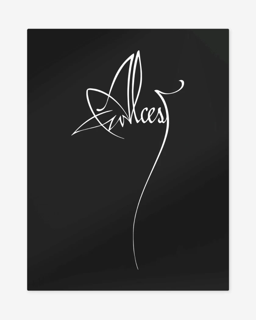 Print metalico Negro de Alcest Logo II B