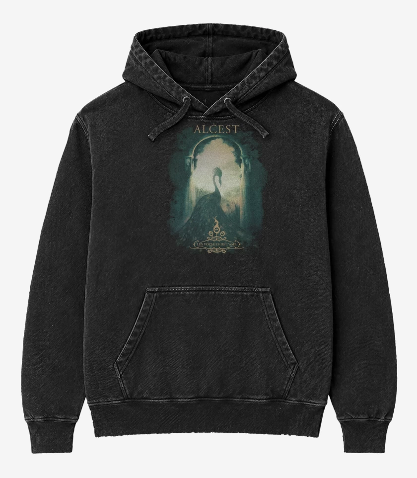 Poleron Canguro Acid Wash Negro de Alcest Les Voyage De L Ame