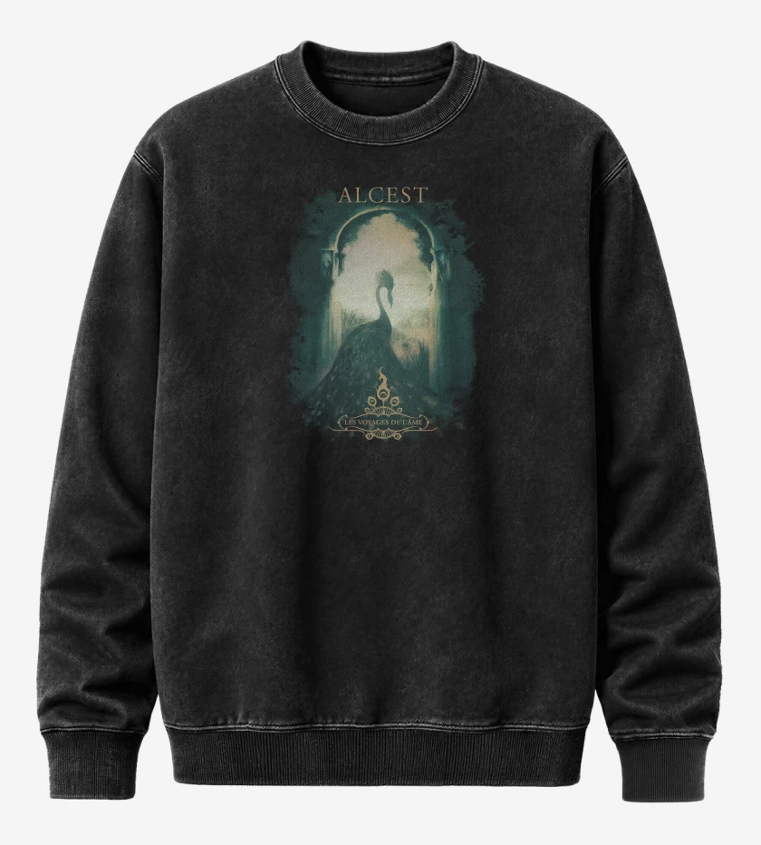Poleron Polo Acid Wash Negro de Alcest Les Voyage De L Ame