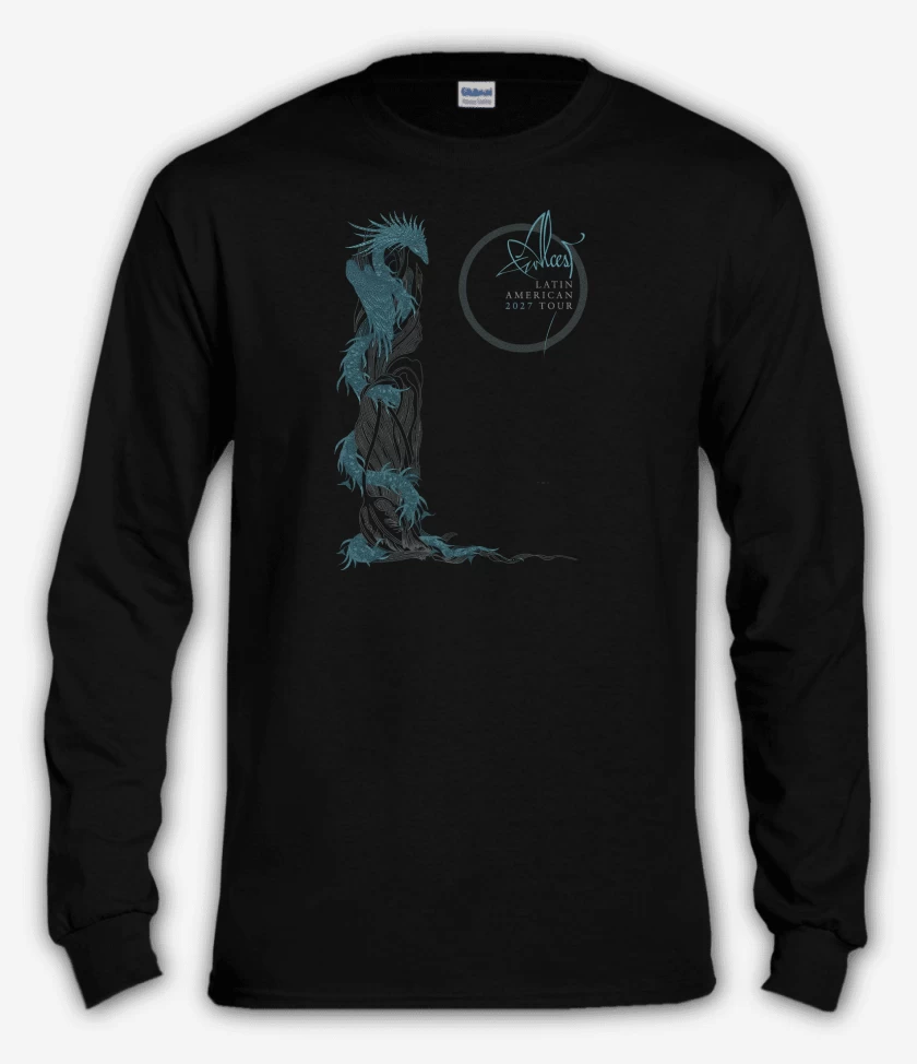 Polera manga larga Negro de Alcest Tour 