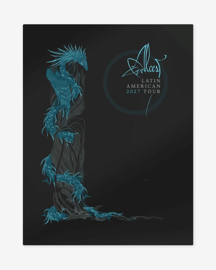Print metalico Negro de Alcest Tour 