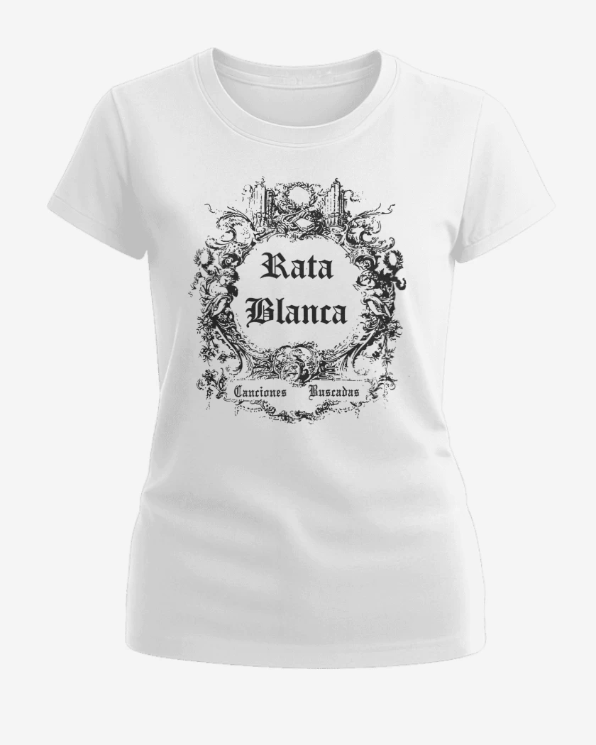 Polera de Mujer Rata Blanca Canciones Buscadas N
