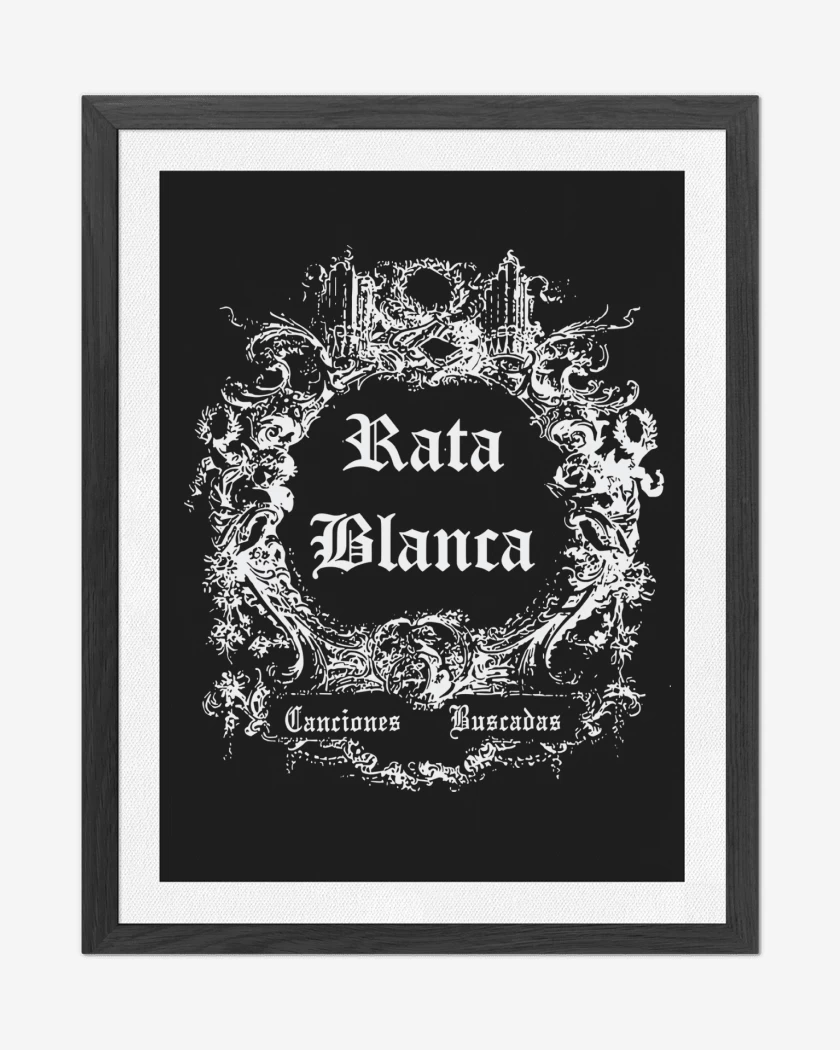 Cuadro decorativo Negro de Canciones Buscadas Rata Blanca