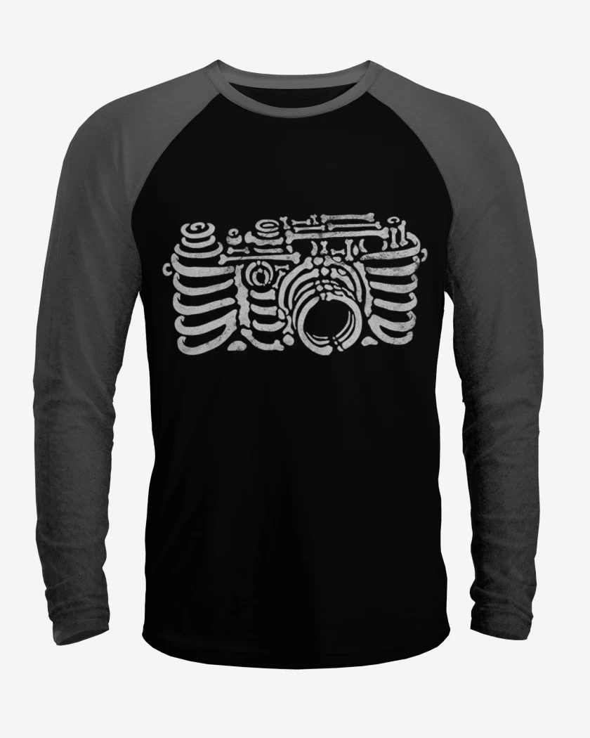 Polera Raglan Negro / Negro Heather de Camarita