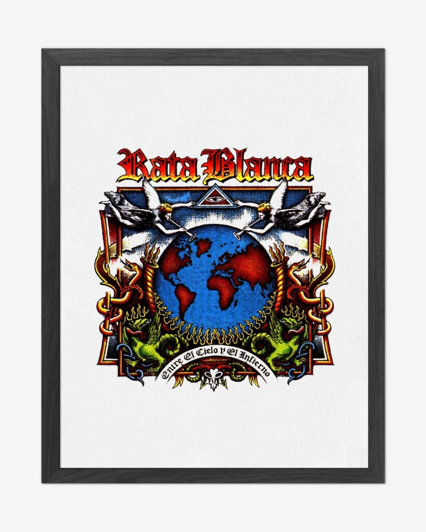 Cuadro decorativo Blanco de Rata Blanca Entre el Cielo y el Infierno