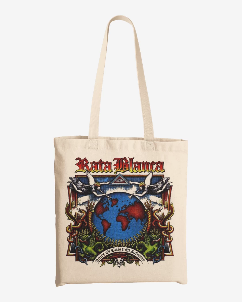 Totebag Rata Blanca Entre el Cielo y el Infierno