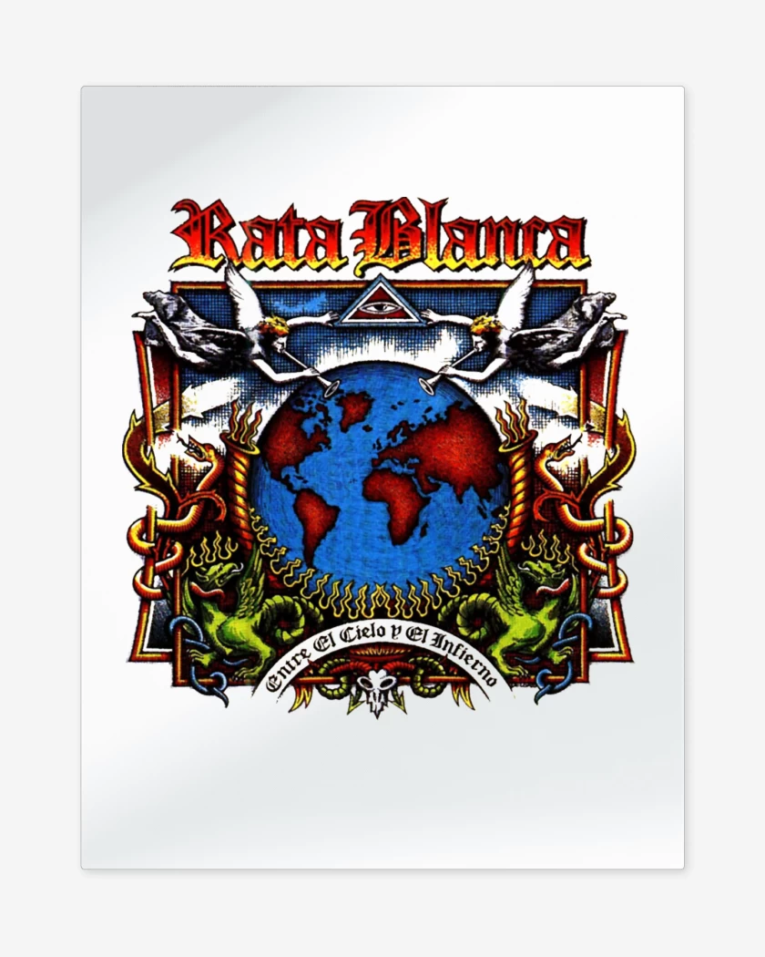 Print metalico Rata Blanca Entre el Cielo y el Infierno