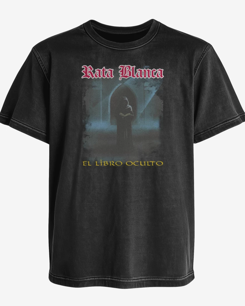 Polera desgastada Rata Blanca El Libro Oculto