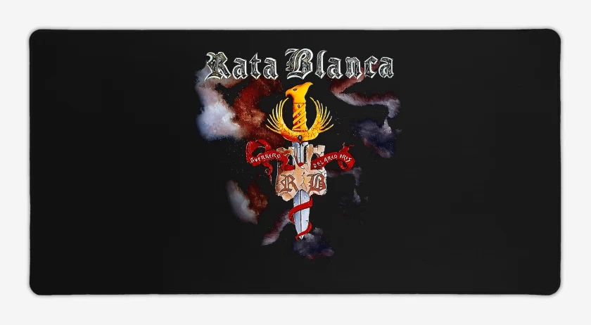 Mouse pad Gamer Rata Blanca Guerrero del Arcoiris