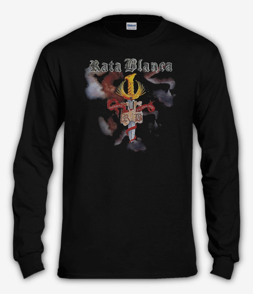Polera manga larga Rata Blanca Guerrero del Arcoiris