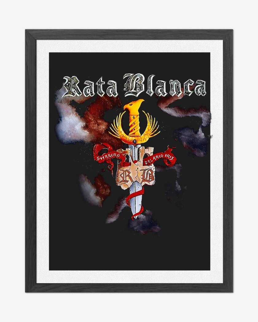 Cuadro decorativo Negro de Rata Blanca Guerrero del Arcoiris
