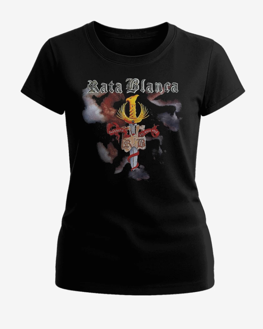 Polera de Mujer Rata Blanca Guerrero del Arcoiris