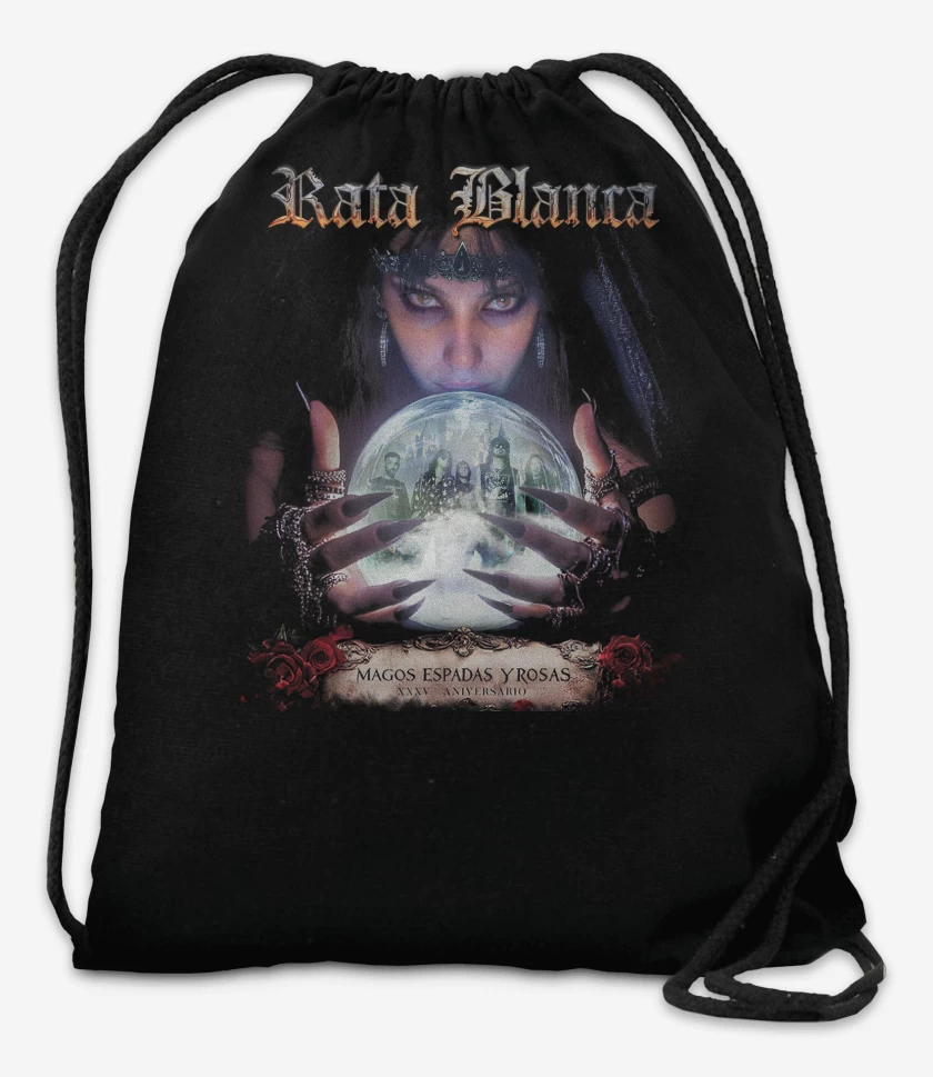 Mochila Rata Blanca Mago y Espadas