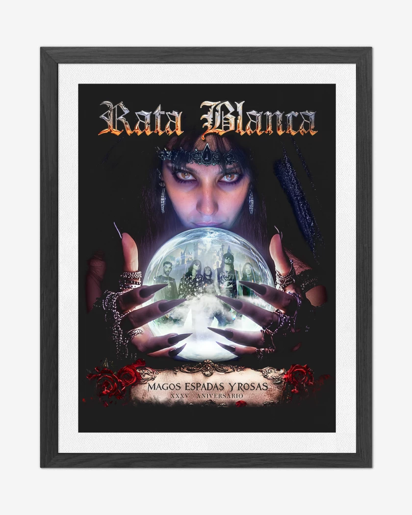 Cuadro decorativo Negro de Rata Blanca Mago y Espadas
