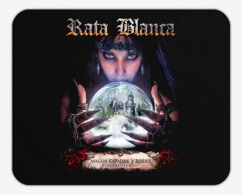 Mousepad Rata Blanca Mago y Espadas