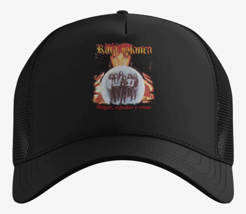 Gorro Rata Blanca Mago Espadas y Rosas