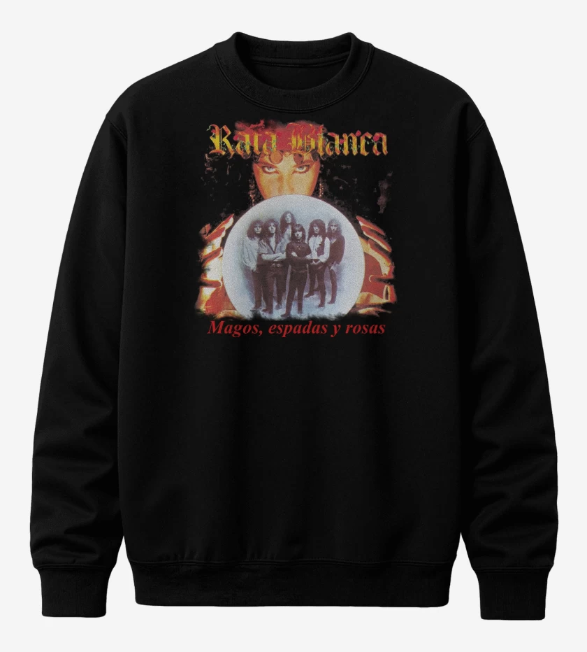 Poleron polo Rata Blanca Mago Espadas y Rosas