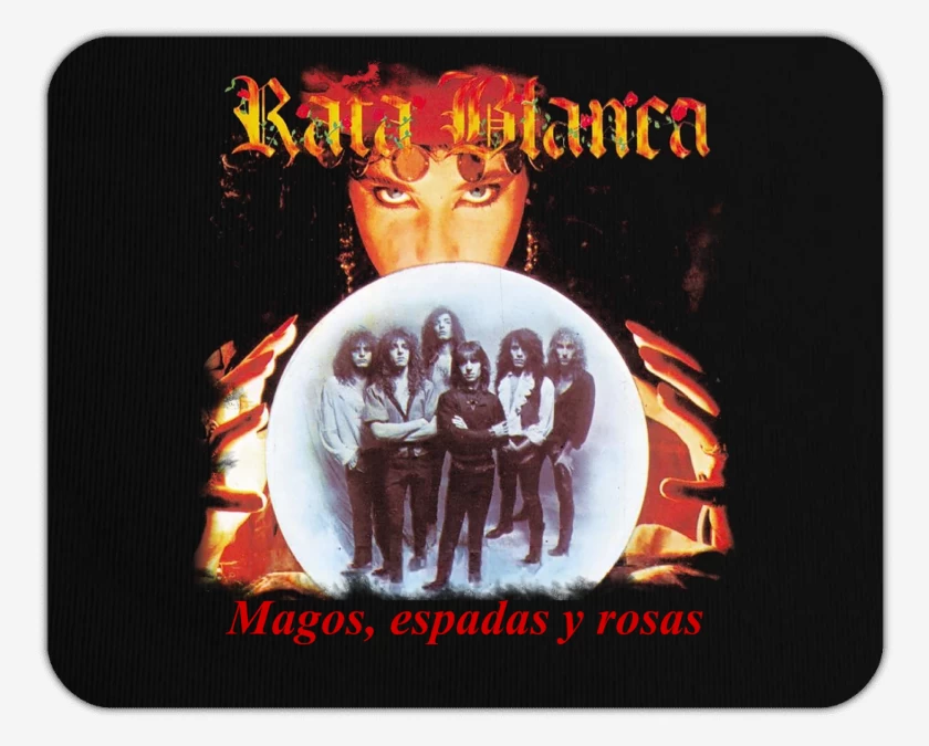 Mousepad Rata Blanca Mago Espadas y Rosas