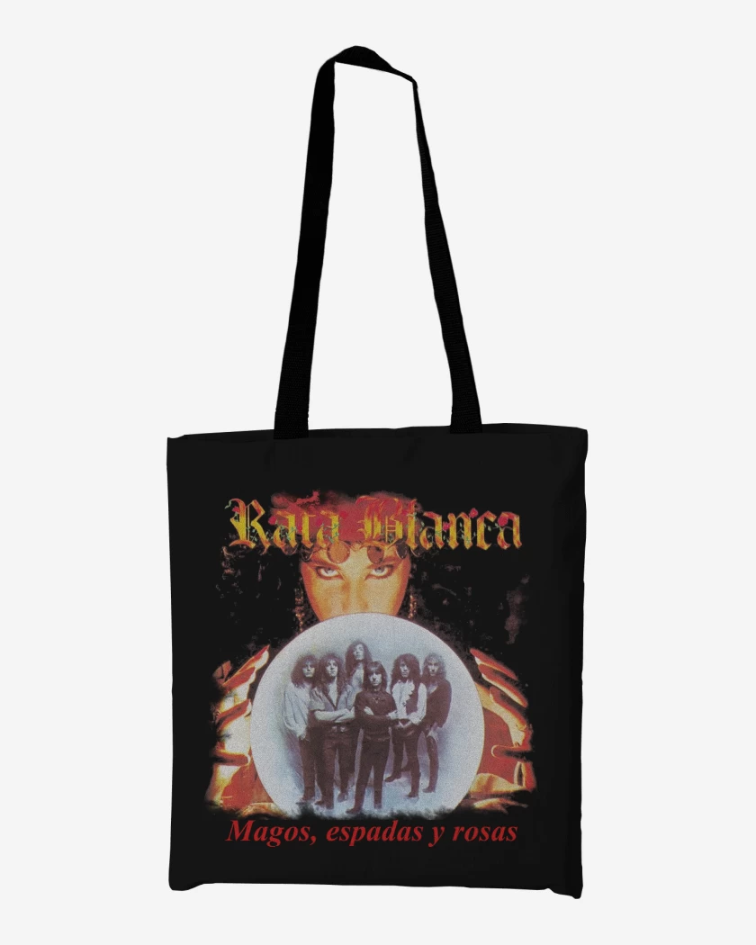 Totebag Rata Blanca Mago Espadas y Rosas