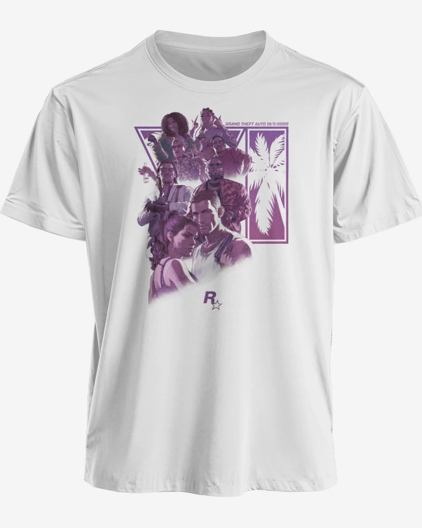 Polera premium Blanco de Grand Theft Auto VI R